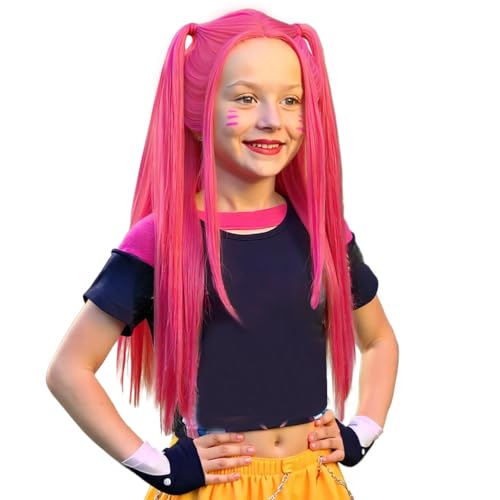 FantaLook Hot Pink Twin-Tail Anime Wig