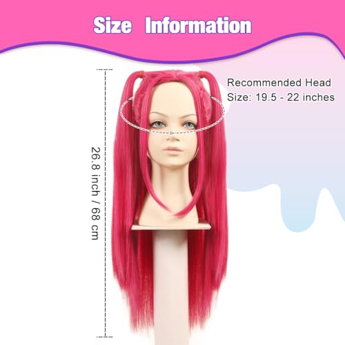 FantaLook Hot Pink Twin-Tail Anime Wig