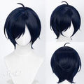 Persona 3 Makoto Yuki Cosplay Wig - Dark Blue Natural Layered Short Bob