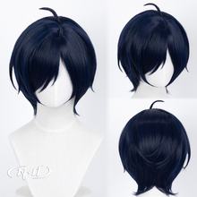 Persona 3 Makoto Yuki Cosplay Wig - Dark Blue Natural Layered Short Bob